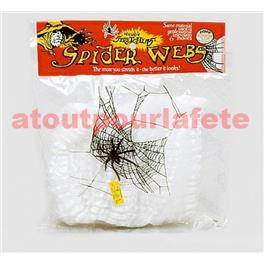 Toile d'araignée 60grs + araignées (sachet)