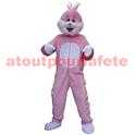 Mascotte Déguisement de Lapin Rose