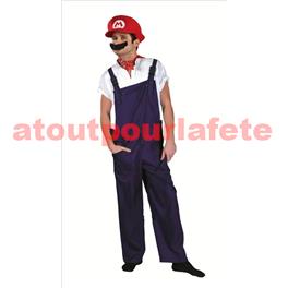 Salopette bleue , Mario, Chucky,Jardinier (H-F) Salopette bleue , Mario, Chucky,Jardinier (H-F)