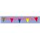 Guirlande plastique triangulaire multicolore 0,20X0,30cms en 5m 10 pointes