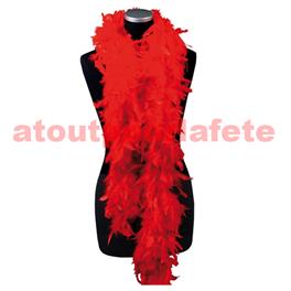 Boa en plumes rouge 1,80m 50grs