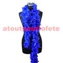 Boa en plumes bleu cobalt 