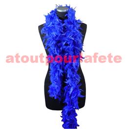 Boa en plumes bleu marine 1,80m 50 grs