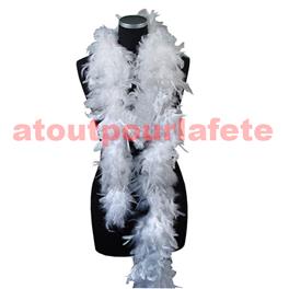 Boa en plumes blanc 1,80m 50 grs Boa en plumes blanc 1,80m 50 grs