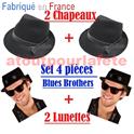 Set Blues Brothers adulte (4 pièces)