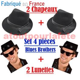 Set Blues Brothers adulte (4 pièces)