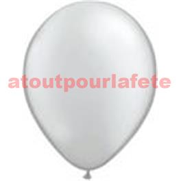 Sac de 100 ballons Métallisés Argent, Ø 30cm Sac de 100 ballons Métallisés Argent, Ø 30cm