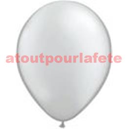 Sac de 100 ballons Métallisés Argent, Ø 30cm