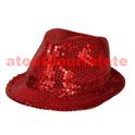 Borsalino Disco Sequin Paillettes Rouge