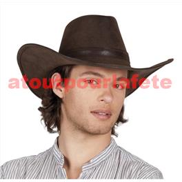Chapeau de Cow boy Marron (Suédine) Chapeau de Cow boy Marron (Suédine)