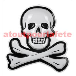 Décoration Murale Tête de Mort Pirate 58X61cms (Pvc)