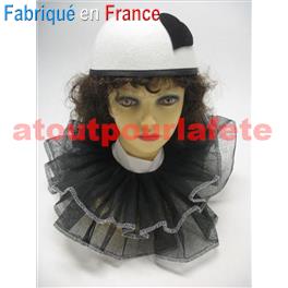 Set Pierrot (Coiffe + Col + pompons (2)