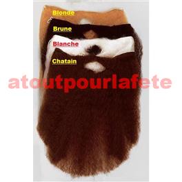 Barbe + moustache raide longue