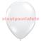 Sac de 100 ballons Blanc Standard , Ø 29cm  