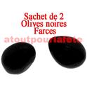 Olives noires factice (sachet de 2)(gélatine)