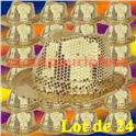 LOT A PRIX PRO: 24 Borsalino Disco Sequin Paillettes Or