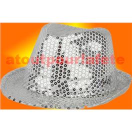 Borsalino Disco Sequin Paillettes Argent Borsalino Disco Sequin Paillettes Argent