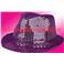 Lot de 24 Borsalino Disco Sequin Paillettes Violet