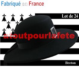 Lot de 24 Chapeaux Breton adulte (feutre)