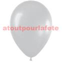 Sac de 12 ballons Gris Argent Standard , Ø 30cm  