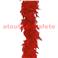 Boa en plumes Rouge 45grs 1.80m