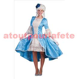 Déguisement de Marquise Baroque bleu (F) Déguisement de Marquise Baroque bleu (F)