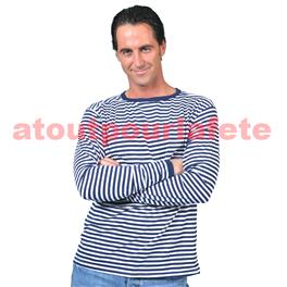 Tee Shirt "Ou est Charlie" rayé blanc-rouge Tee Shirt "Ou est Charlie" rayé blanc-rouge