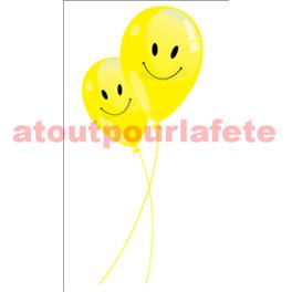 Sachet de 10 Ballons sourire "Smiley"