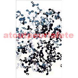 Confetti de Table Notes de musique, noires et Argent (sachet de 10Grs)