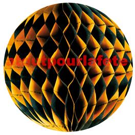 Boule de décoration festonnée 28.5cm Tricolore
