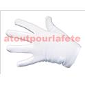 Gants court blanc adulte (la paire)