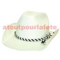 Chapeau de Cow-boy blanc T54/56