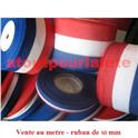 Ruban tricolore 50mm (le mètre) (viscose)