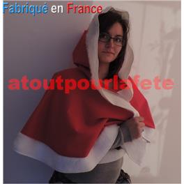 Cape de Mère Noël avec Capuche Cape de Mère Noël avec Capuche