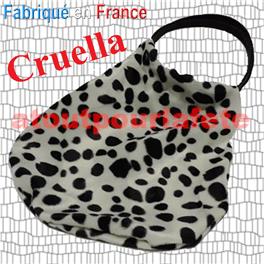 Sac à mains Cruella d' Enfer en peau de Dalmatien 