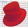Chapeau Gibus Haut de Forme "Cylindre" bébé couleur rouge