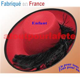 Chapeau de Mousquetaire ordinaire enfant bordé Chapeau de Mousquetaire ordinaire enfant bordé