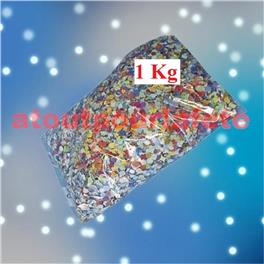 Sachet de 1 Kg de Confettis multicolore