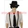 Cravate noire de Blues Brothers, Gangster, Mafieux, (Tissu)