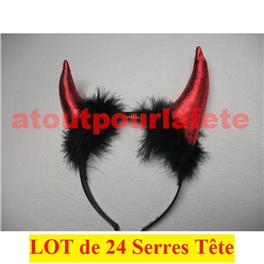 Lot de 24 Corne de Diable (serre Tête)