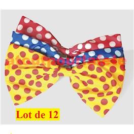 Lot de 12 Noeuds papillon géant à pois Lot de 12 Noeuds papillon géant à pois