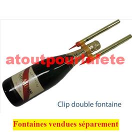 Clip double Fontaines pour bouteille de champagne , Whisky, Etc 