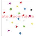 Confettis de table Etoile - multicolore - 1,1 cm - sachet de 10 gr 