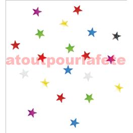 Confettis de table Etoile - multicolore - 1,1 cm - sachet de 10 gr Confettis de table Etoile - multicolore - 1,1 cm - sachet de 10 gr