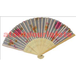 Eventail asiatique, Chinois , 40cms  Soie et Bambou