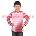 Tee Shirt enfant gongolier rayé blanc rouge