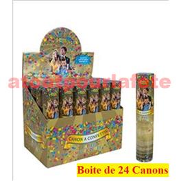 Canon à confettis - 20 cm - papier - multicolore