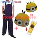 Set de Déguisement de Minion (Salopette+Coiffe+Fard) adulte