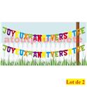 Lot de 2 guirlandes "Joyeux Anniversaire"