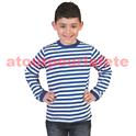 Tee Shirt enfant "Gondolier, Clown rayé bleu blanc